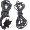 Cordão elástico redondo de 4 mm cordão de bungee preto